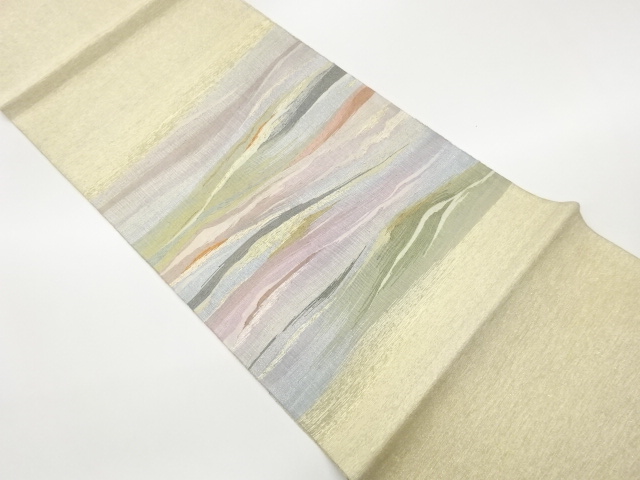 JAPANESE FUKURO OBI / WOVEN ABSTRACT STRIPE